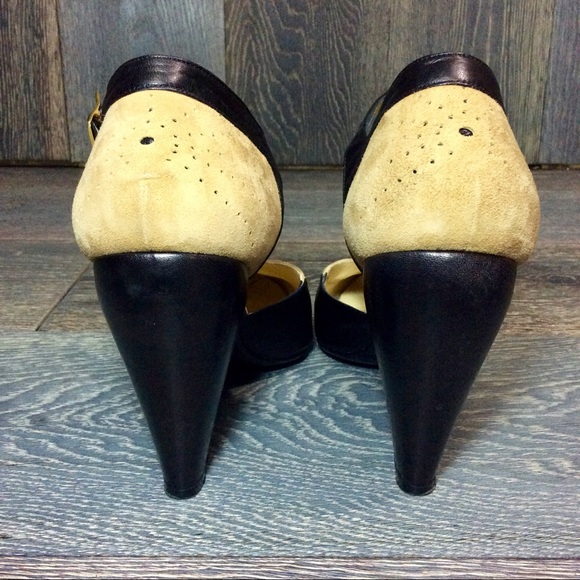 Todd Oldham Shoes Leather Suede Heels Ankle Strap - Picture 4 of 8